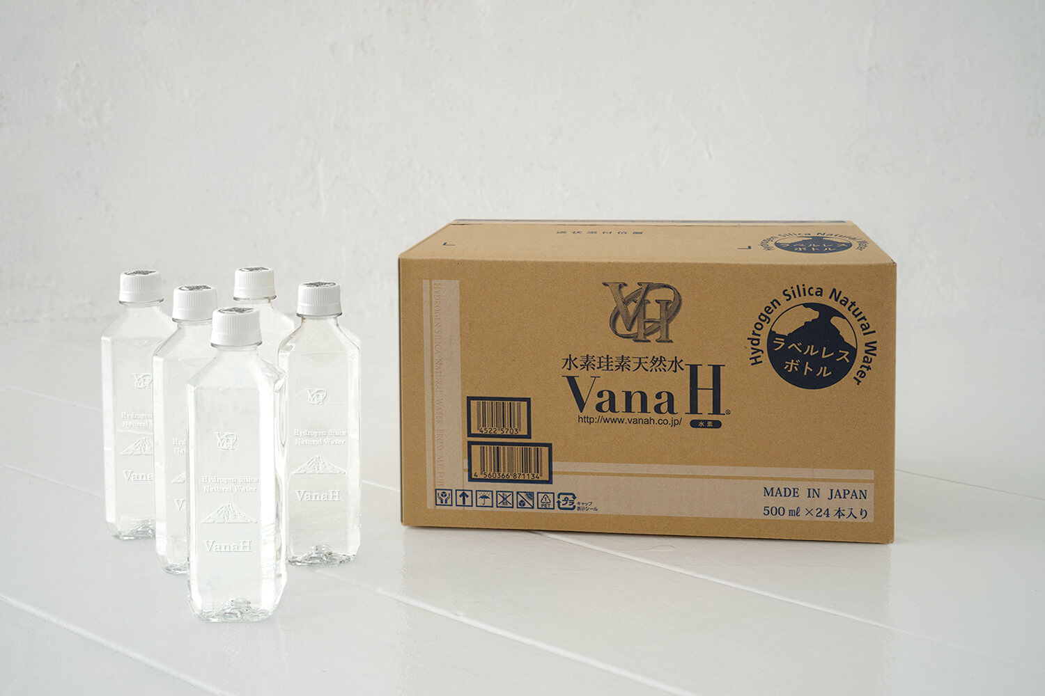 【送料無料】バナエイチ【VanaH】水素珪素天然水 500ml×24本入り